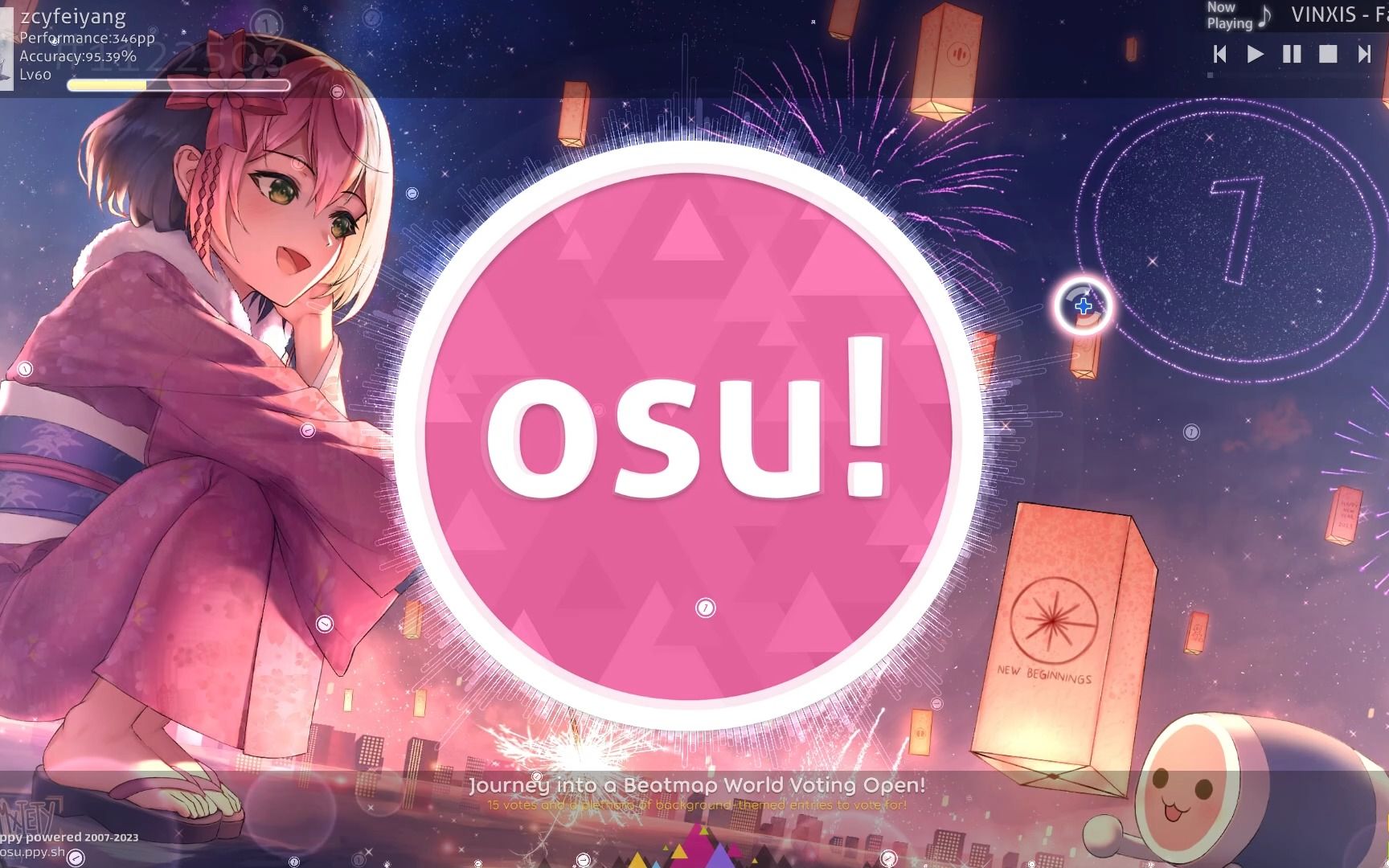 OSU最新版，与奇妙乐动的日常互动体验