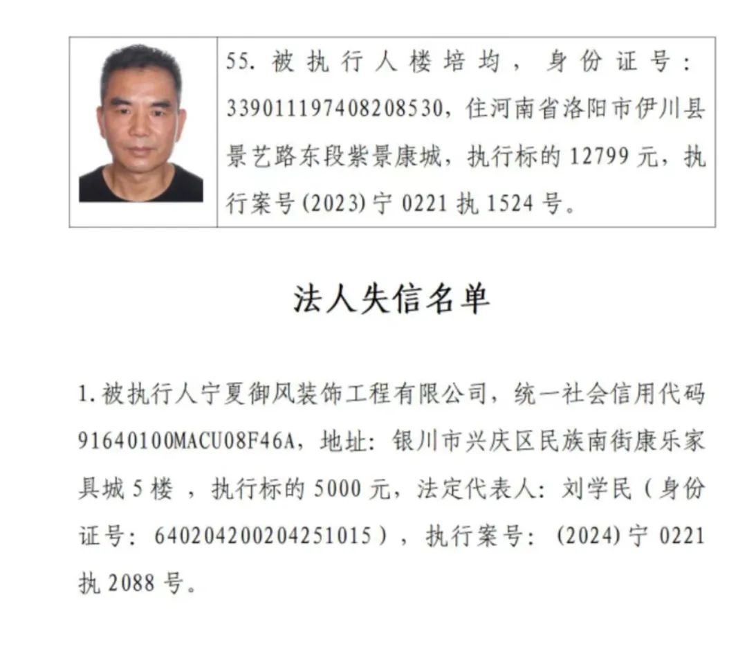 宁夏失信人逆风翻盘，励志故事与最新名单曝光
